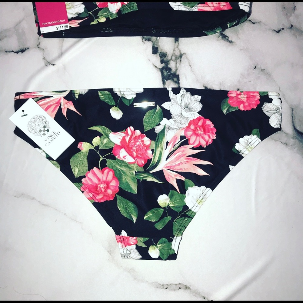 Vince Camuto Floral Swimsuit Top {L} Bottoms {M} - Picture 4 of 6